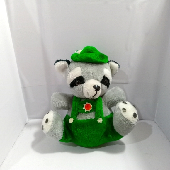 Vintage Plush Raccoon Stuff Animal 10'' Plush Toy - Picture 1 of 7